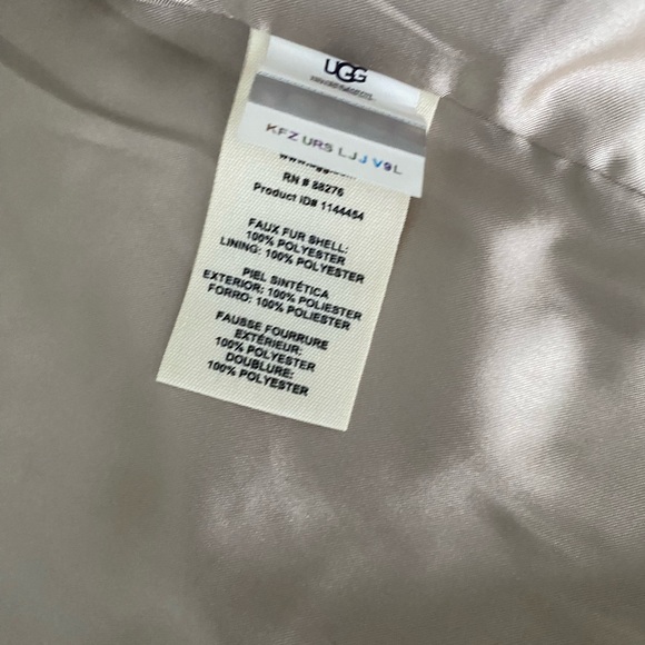 NWT UGG Gertrude Short Teddy Coat Size Small Putty Color Retail 248.00 - Picture 10 of 12